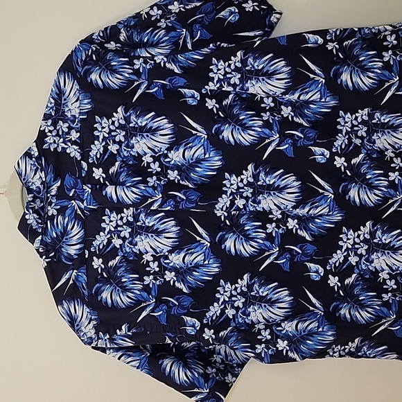 Polo Ralph Lauren Mens Classic Blue Floral-Print Cotton Shirt L - Picture 10 of 16